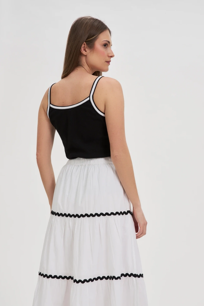 Bawełniany top czarny