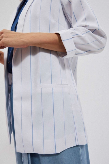 Marynarka w paski biała