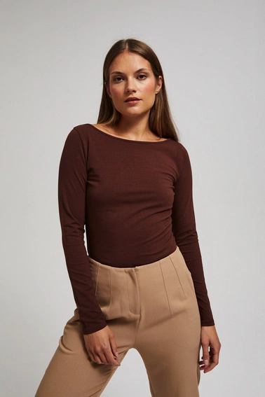 Dopasowana bluzka z długimi rękawami