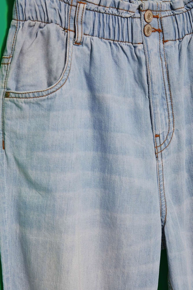 Jeansy paper bag błękitne