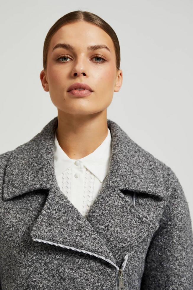 Kurtka zapinana na zamek szara