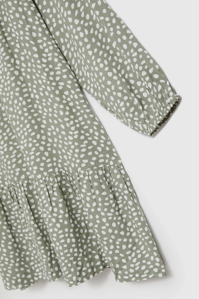 Wiskozowa sukienka oliwkowa