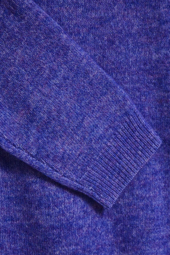 Sweter z wiązaniem fioletowy