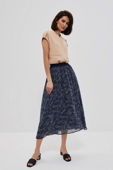 Wzorzysta spódnica granatowa