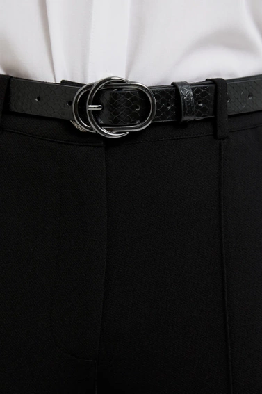 Pasek w zwierzęcy wzór czarny