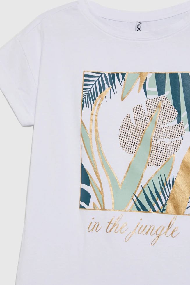 T-shirt z nadrukiem biały