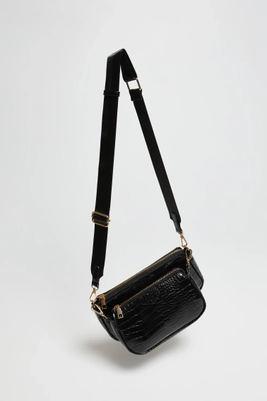 Podwójna torebka czarna