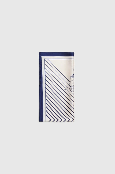 Apaszka w paski granatowa