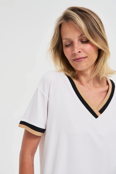 Bluzka z bawełny biała