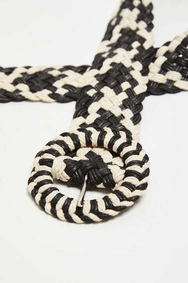 Dwukolorowy pleciony pasek