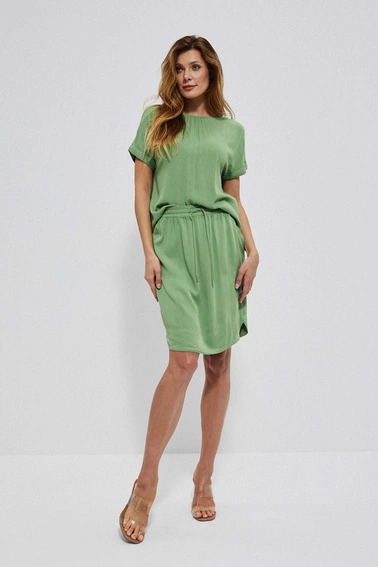 Spódnica z kieszeniami malahitowa