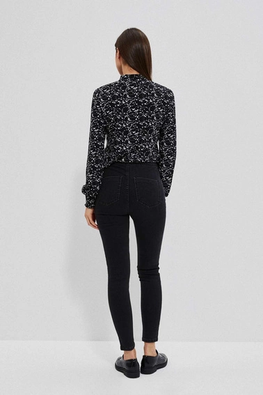 Jeansy z wysokim stanem czarne