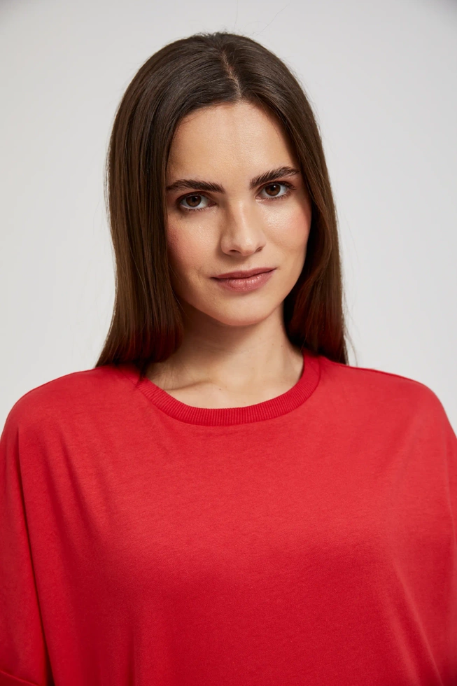 Bluzka oversize czerwona
