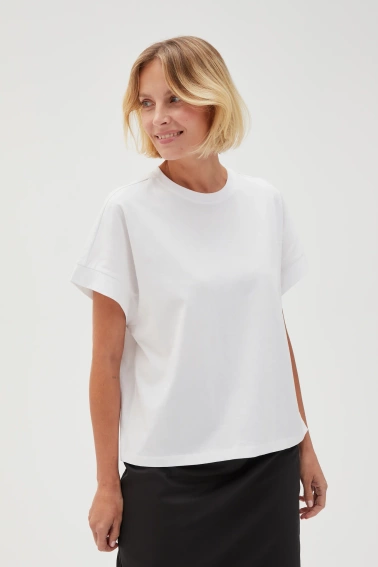 Bluzka z zamkiem na plecach biała