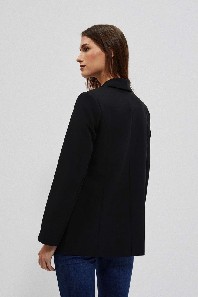 Gładka marynarka czarna