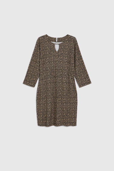 Sukienka w drobny wzór czarna