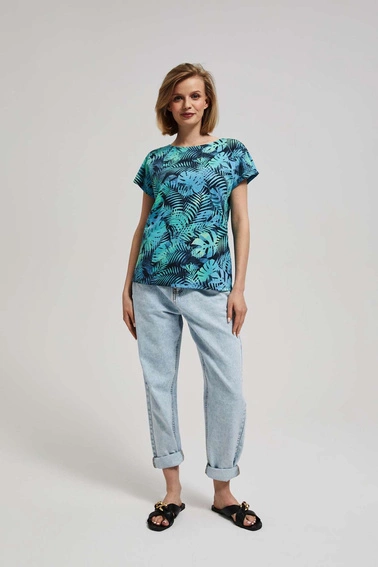 T-shirt z tropikalnym wzorem