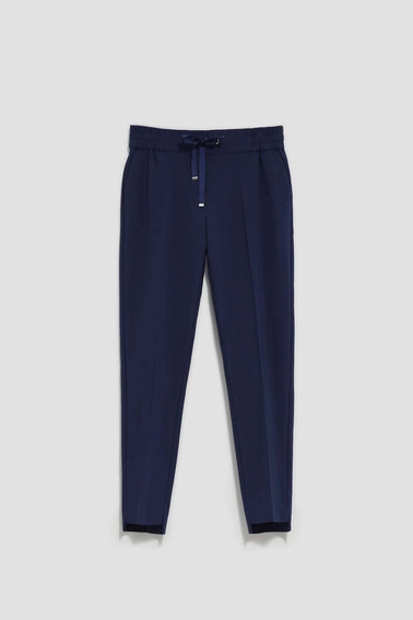 Spodnie z wiązaniem granatowe