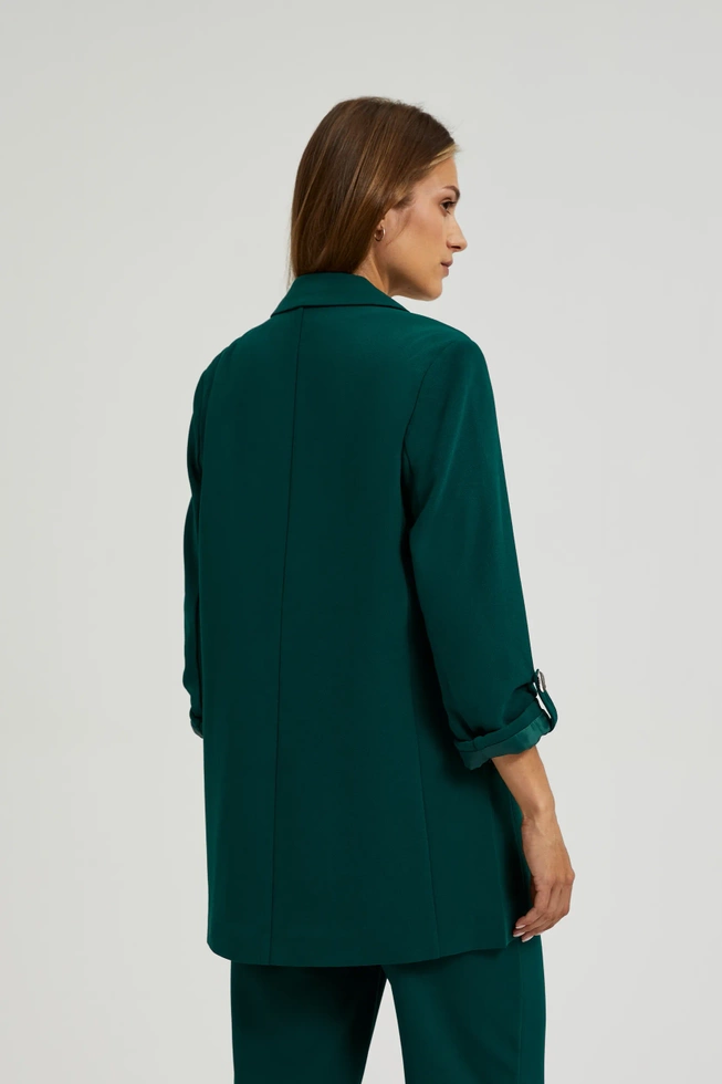 Marynarka z rękawami 3/4 zielona