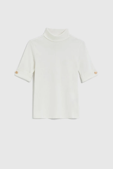 Bluzka z golfem ecru