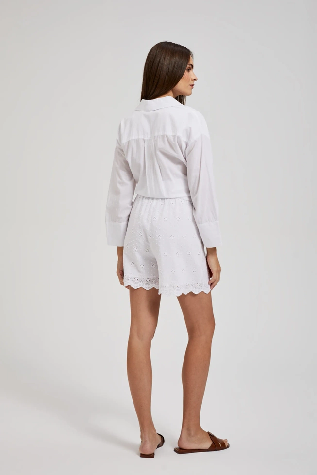 Bawełniane szorty białe