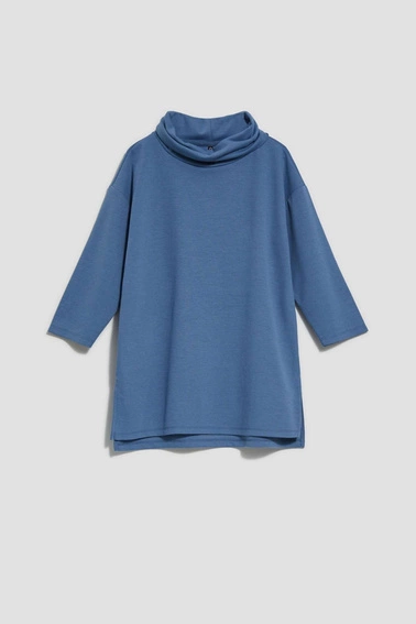 Bluza z golfem ciemnoniebieska