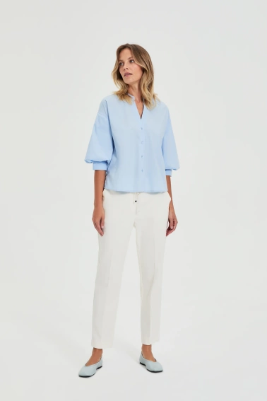 Spodnie w kant białe