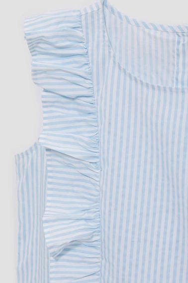 Koszula w paski z falbaną 