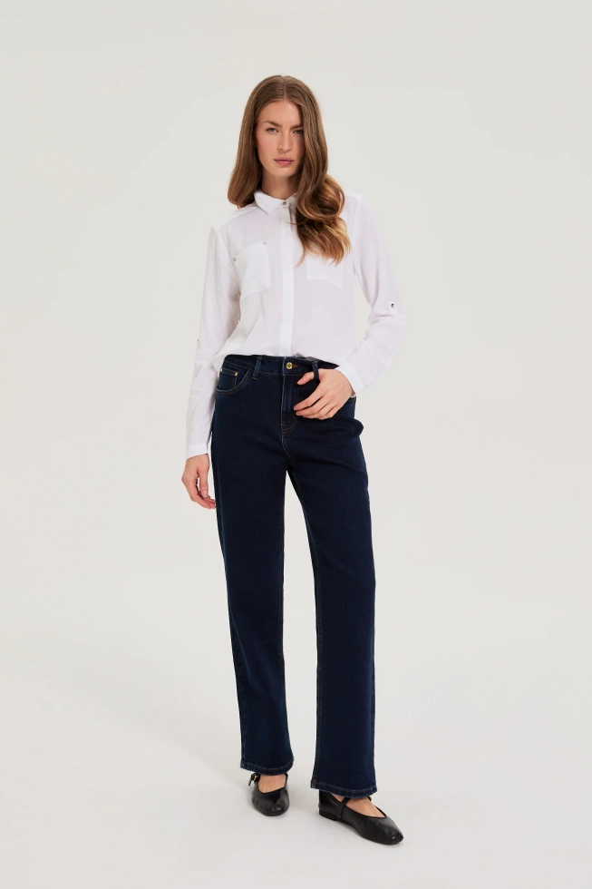 Koszula z wiskozy biała