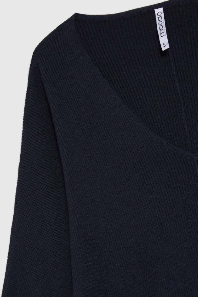 Sweter z rękawami 3/4 granatowy