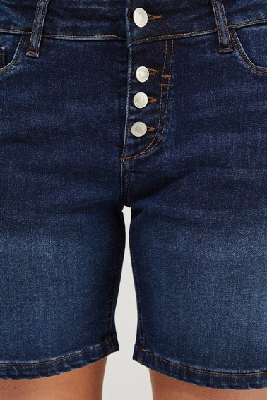 Szorty jeansowe z kieszeniami niebieskie