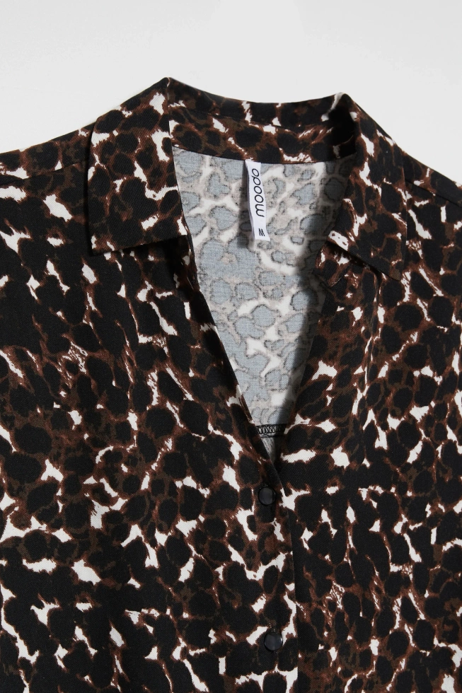 Wiskozowa koszula brązowa