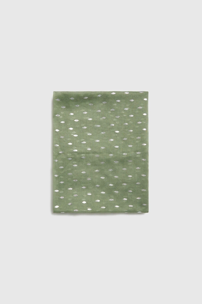 Szal z nadrukiem oliwkowy