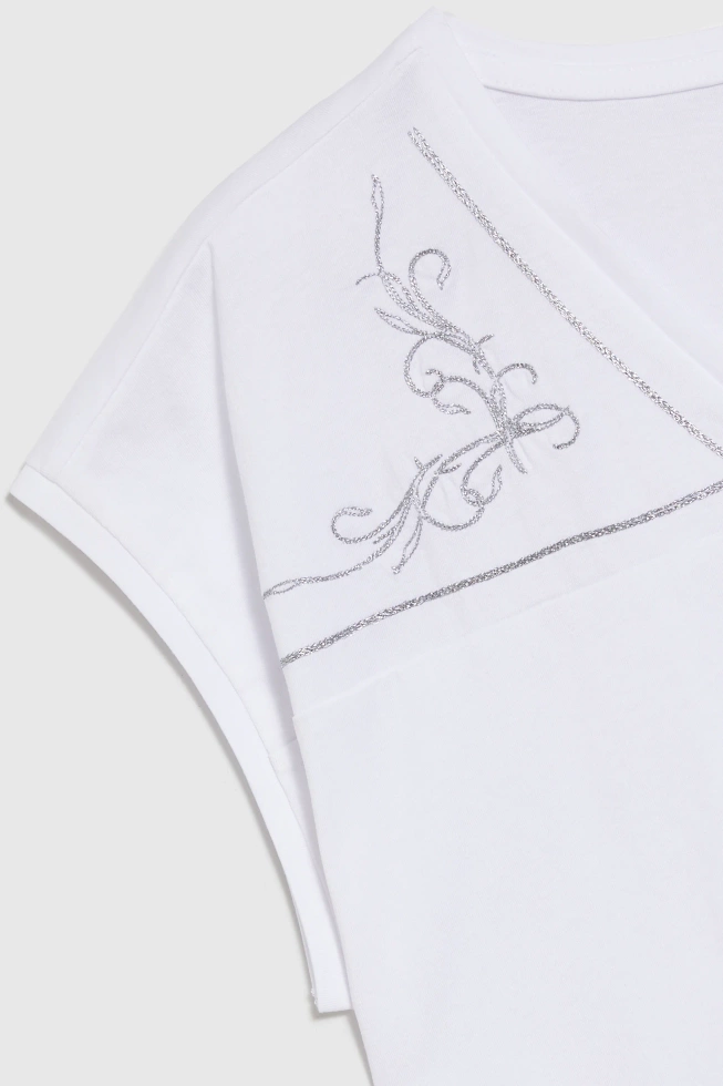 Bluzka z bawełny biała