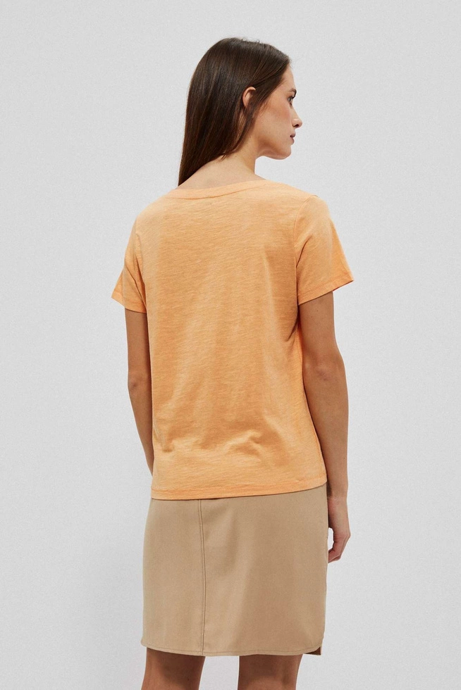 Bawełniana bluzka z dekoltem w serek