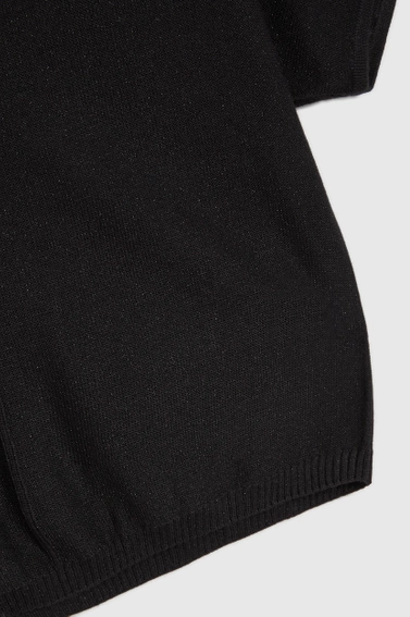  Sweter oversize z krótkimi rękawami czarny