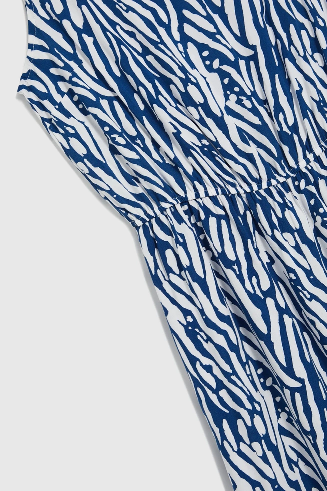 Wiskozowa sukienka niebieska