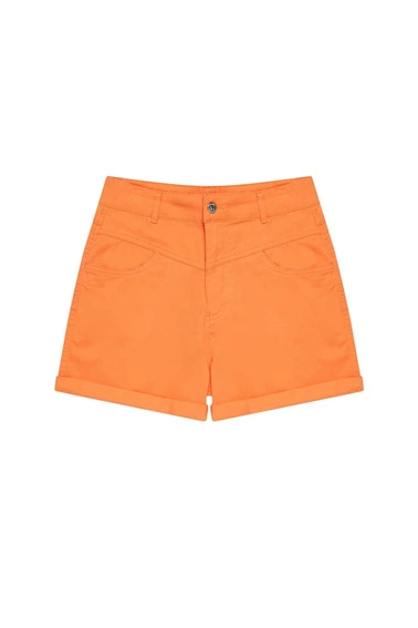 Szorty lyocell łososiowe