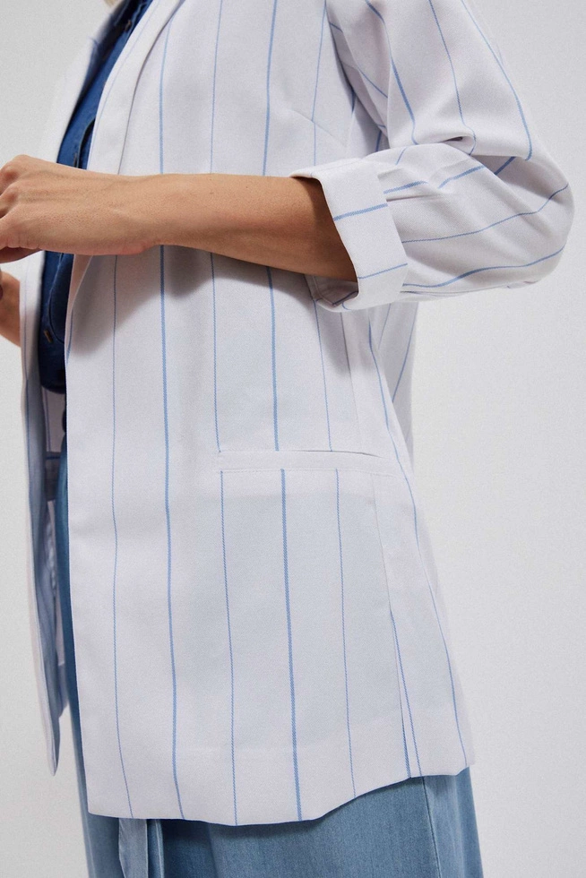 Marynarka w paski biała