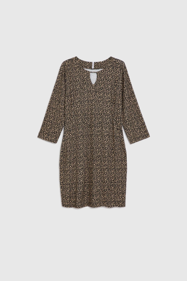 Sukienka w drobny wzór czarna