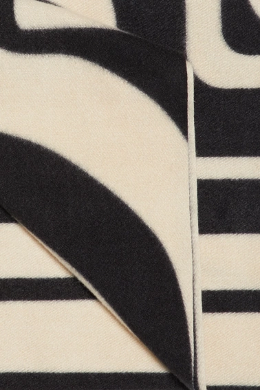 Szal w geometryczny wzór beżowy