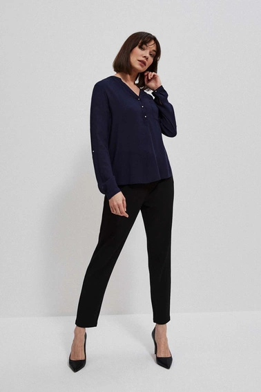 Wiskozowa koszula granatowa