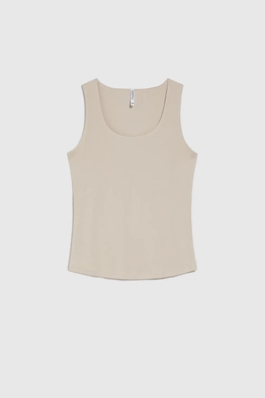 Gładki top beżowy