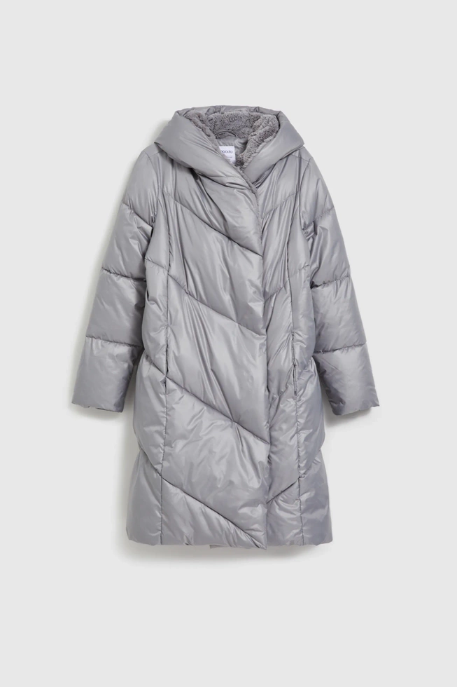 Kurtka z pikowaniem szara