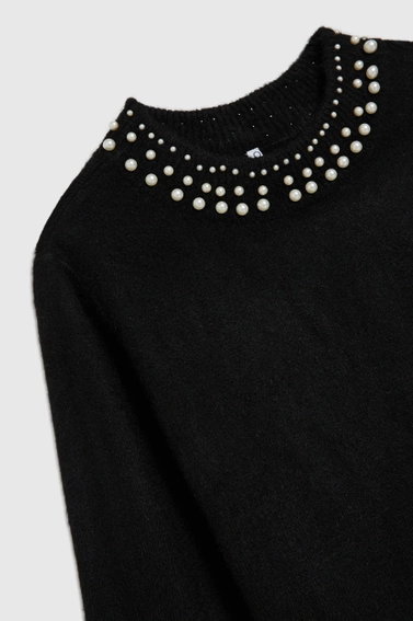 Dopasowana sukienka dzianinowa czarna