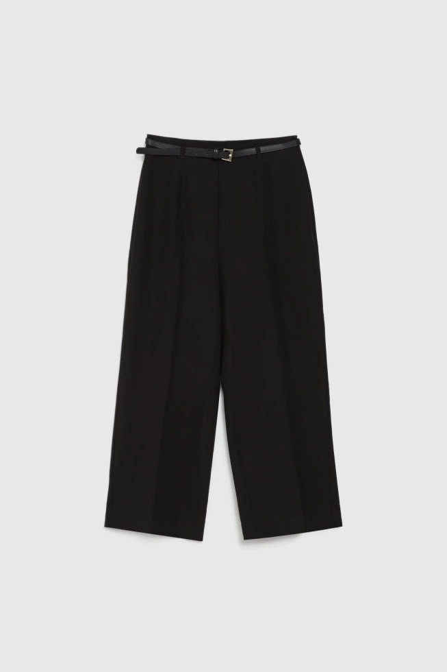 Spodnie z paskiem czarne