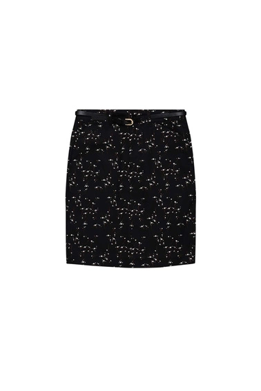 Ołówkowa spódnica z nadrukiem