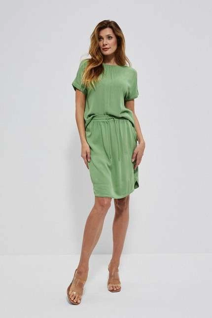 Spódnica z kieszeniami malahitowa