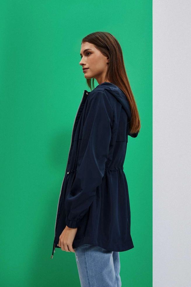 Parka z kapturem granatowa