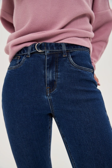 Jeansy dzwony granatowe